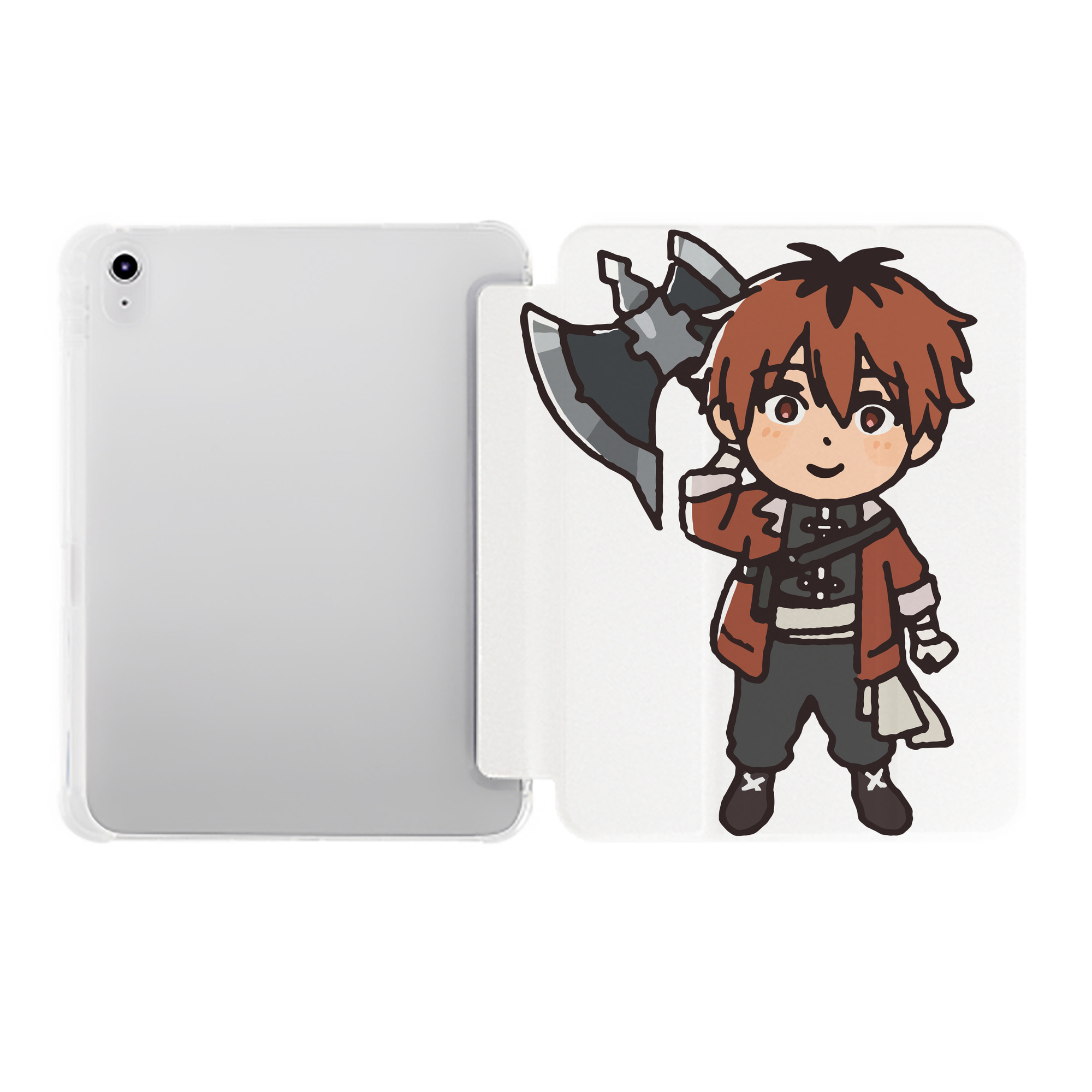 （画像用） 葬送のフリーレン Frieren IPad ケース ペン収納付き 三つ折りスタンド PUレザー×シリコン 対応機種9.5/10.5/10.9インチ